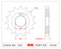 Sprocket Front RK-C6185-18 JTF579 Afam 21801