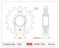 Sprocket Front RK-C6190-16 JTF333 Afam 20603