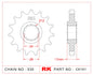 Sprocket Front RK-C6191-15 JTF295 Afam 20504