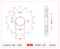 Sprocket Front RK-C6220-17 JTF 278-17 Afam 20400