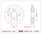 Sprocket Front RK-C6269-17 JTF288 Afam 20502