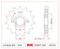 Sprocket Front RK-C6270-16 JTF338 Afam 20505