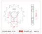 Sprocket Front RK-C6273-17 JTF424 Afam 30301