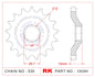Sprocket Front RK-C6284-17 AFAM 24805 JTF527 530 pitch