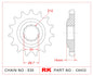 Sprocket Front RK-C6422-17 JTF1529 Afam 24900