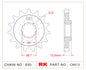 Sprocket Front C8413-15 JTF 522-15 AFAM 24801
