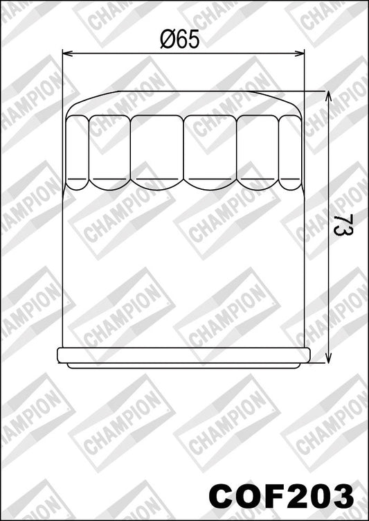 Champion Oil Filter COF203 (HF303 / SF4005)
