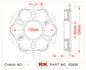 RK E0035 Quick-change sprocket mounting adaptor for Ducati Afam PCD3 B6638 B5638 A4512 525/530 pitch