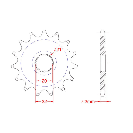 Sprocket Front RK-C4010-13 JTF1323 Afam 20210