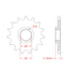 Sprocket Front RK-C4065-14 JTF1902 Afam 73303