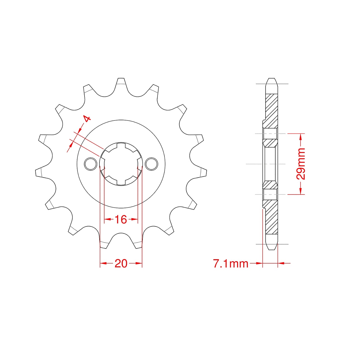 Sprocket Front RK-C4087-15 JTF1408 Afam 22305 - Special Order