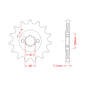 Sprocket Front RK-C4087-15 JTF1408 Afam 22305 - Special Order