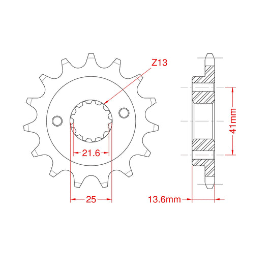 Sprocket Front RK-C4165-16 JTF1307 Afam 24510 - Special Order