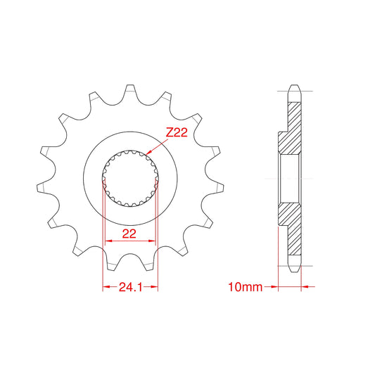 Sprocket Front RK-C4174-16 JTF402 Afam 61301 (520 pitch)