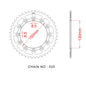 Sprocket Rear RK-B4406-39 JTR245/2 8.5mm mount holes