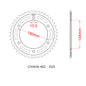 Sprocket Rear RK-B5010-42 JTR1317 Afam 10617