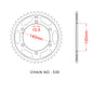 Sprocket Rear RK-B6837-40 JTR499 Afam 16603