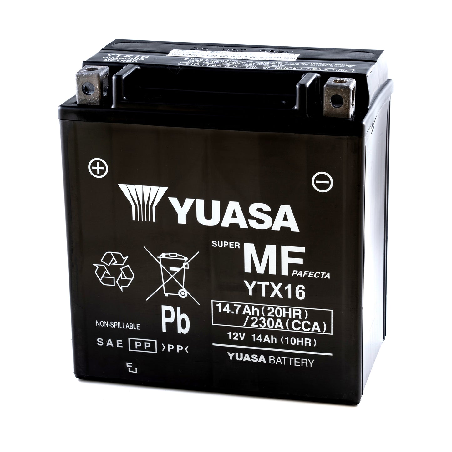 Yuasa YTX16 (WC) 12V Factory Activated MF VRLA Battery