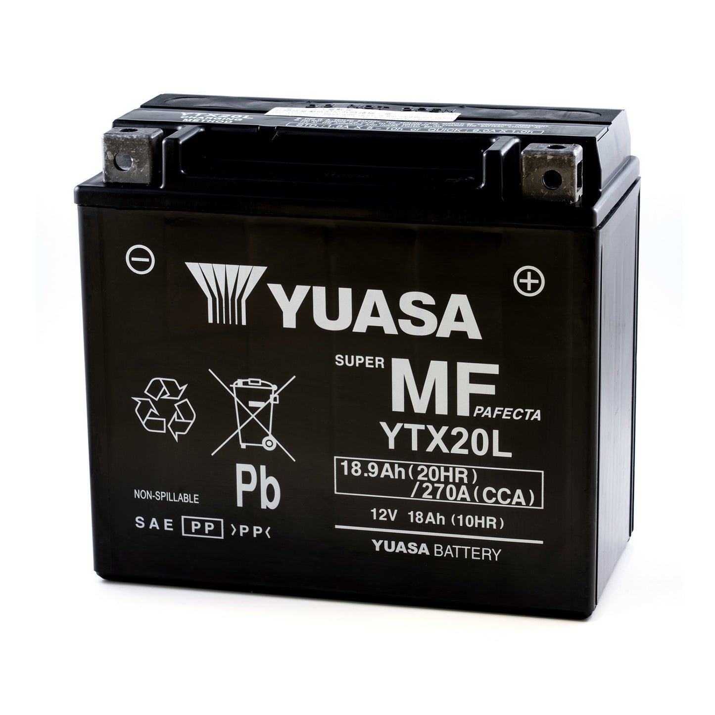 Yuasa YTX20L (WC) 12V Factory Activated MF VRLA Battery