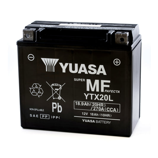 Yuasa YTX20L (WC) 12V Factory Activated MF VRLA Battery