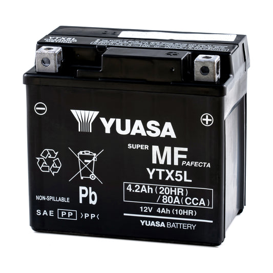 Yuasa YTX5L (WC) 12V Factory Activated MF VRLA Battery